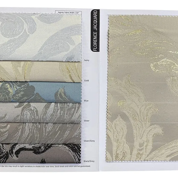 Florence Jacquard Wholesale Fabric in Black and Grey