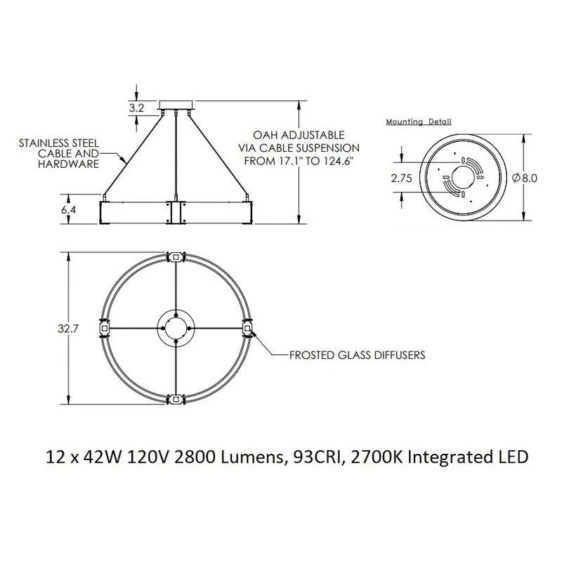 Parallel Ring Chandelier