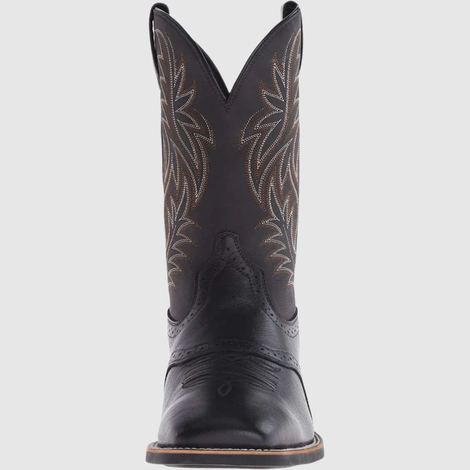 Women's Vintage Embroidered Stitching Wide Head Western Cowboy Boots